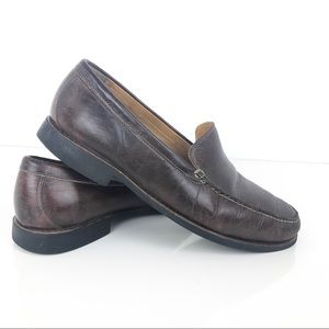 Johnston & Murphy Brown Sheepskin Loafer Shoes 12
